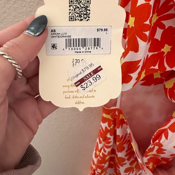 Altard State new with tags orange floral dress - Picture 3 of 3